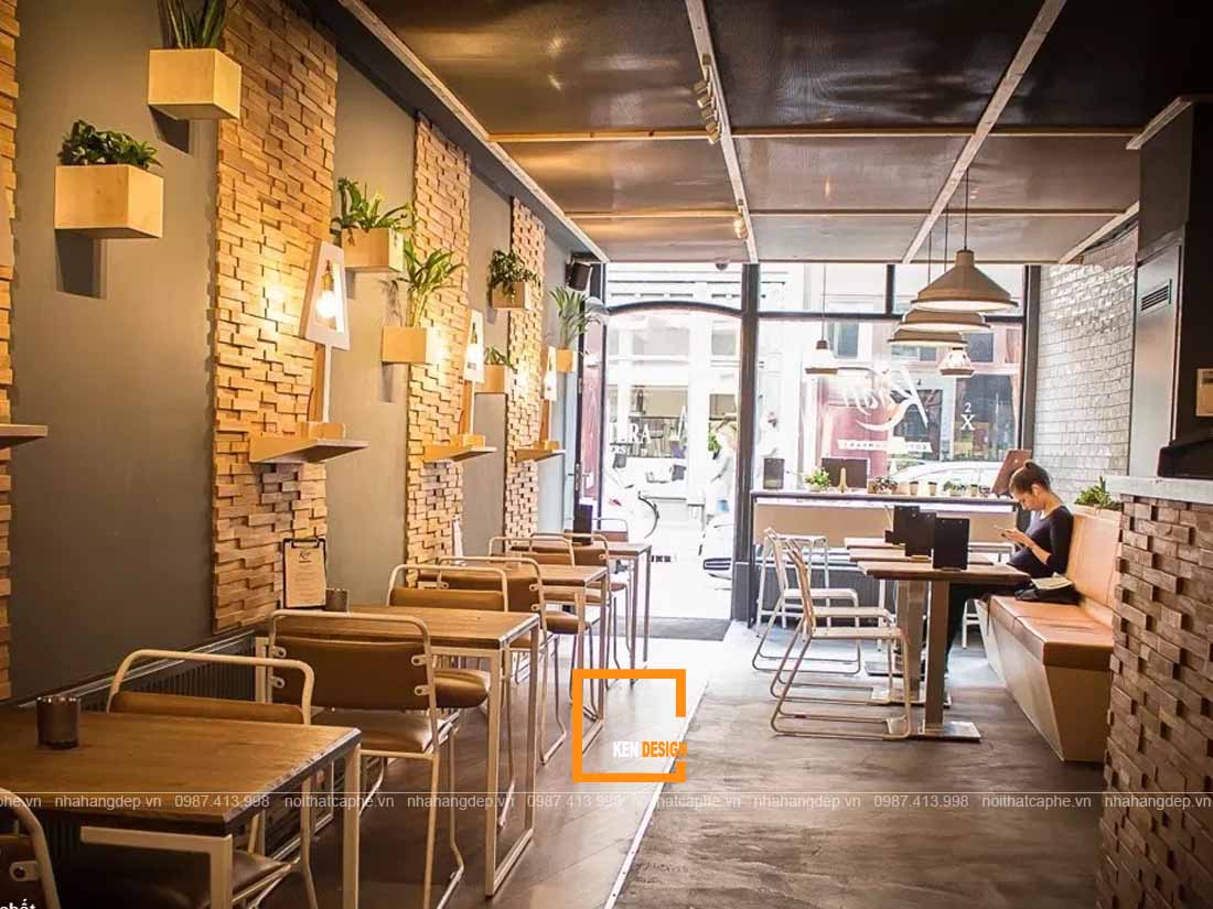 thiết kế quán cafe phong cách hiện đại